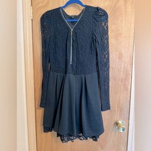 Guess Lace Sleeve Little Black Dress